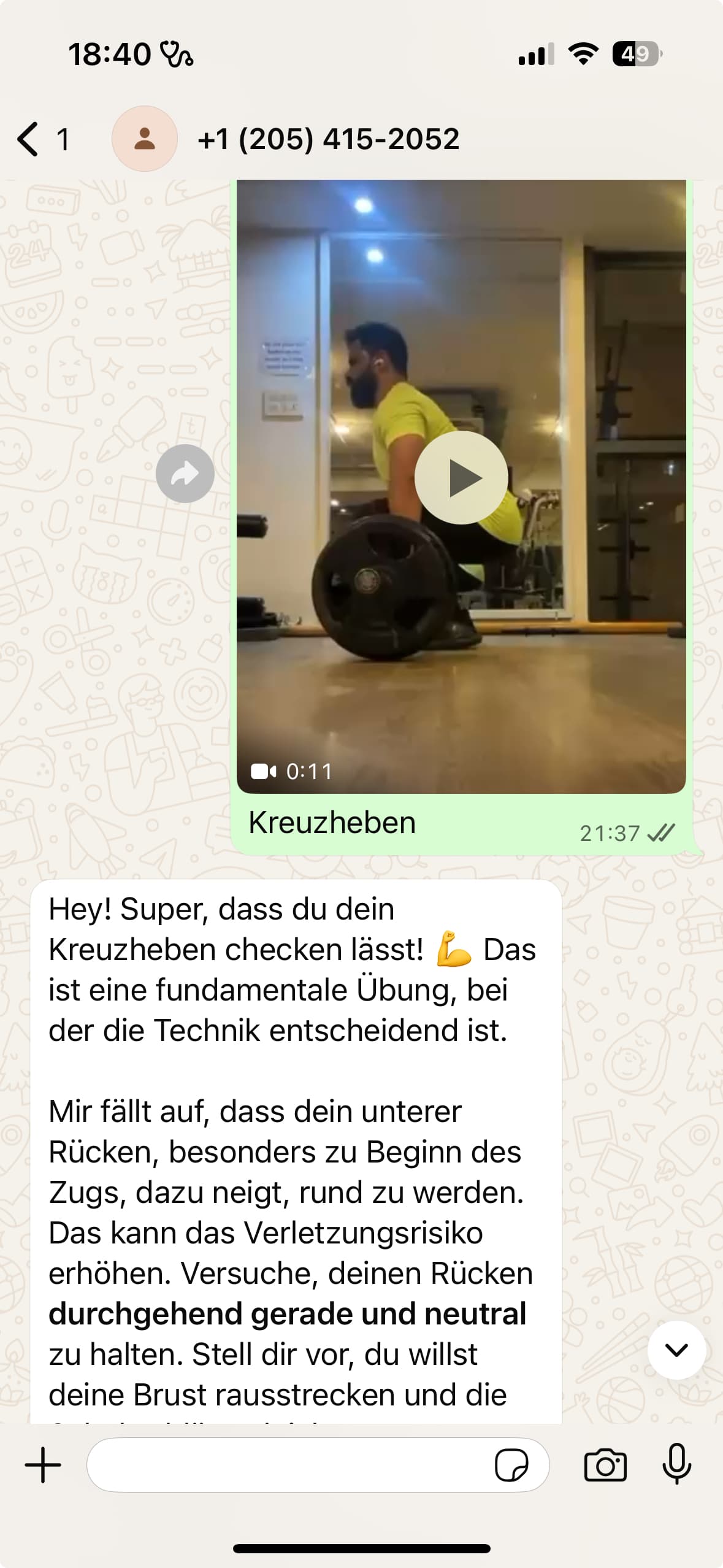 Screenshot of WorkoutWizard App Demo
